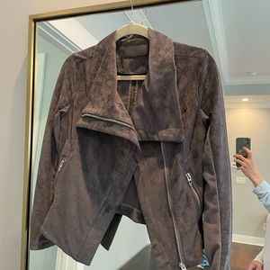 Blank NYC Drape Front Velour Jacket